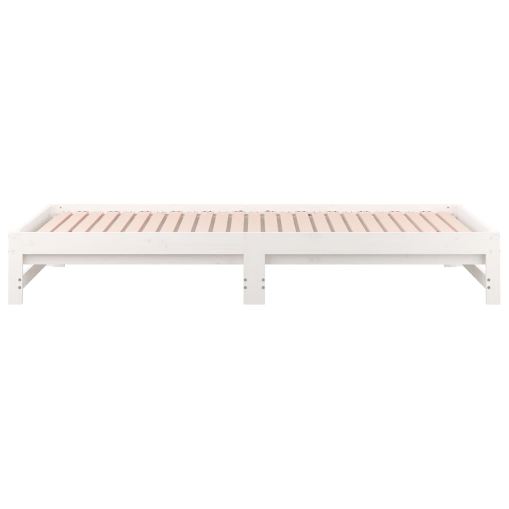 vidaXL Sofá cama extraíble sin colchón blanco 2x(90x200) cm