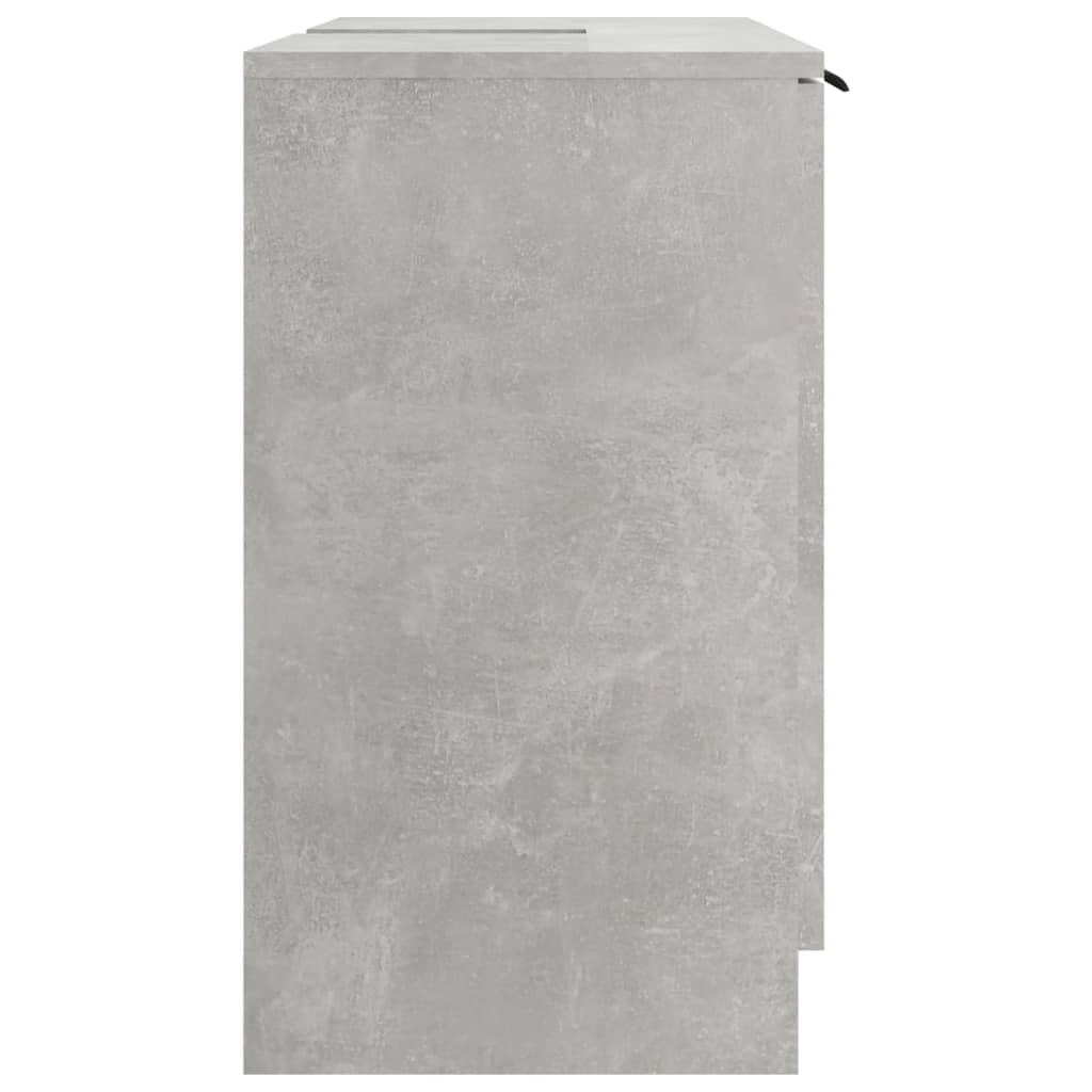 vidaXL Armario de baño contrachapado gris hormigón 64,5x33,5x59 cm