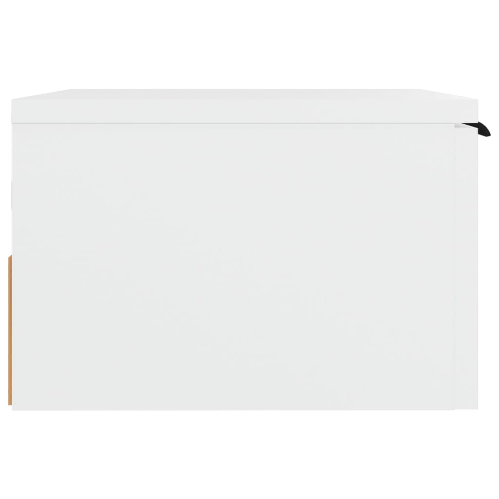 vidaXL Mesitas de noche de pared 2 uds blanco 34x30x20 cm