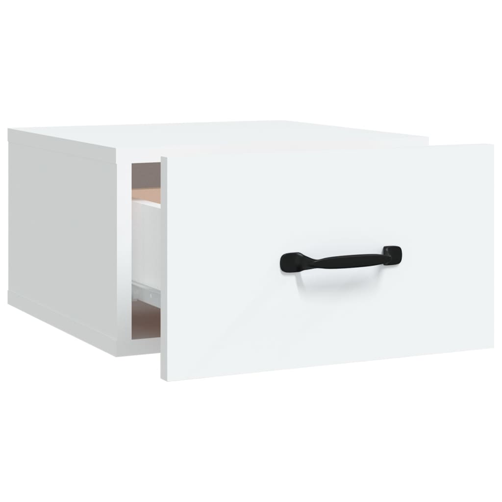 vidaXL Mesitas de noche de pared 2 uds blanco 35x35x20 cm