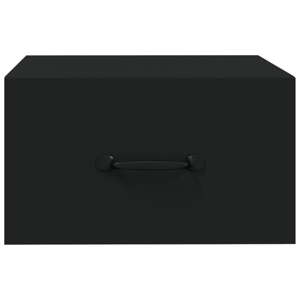 vidaXL Mesitas de noche de pared 2 uds negro 35x35x20 cm