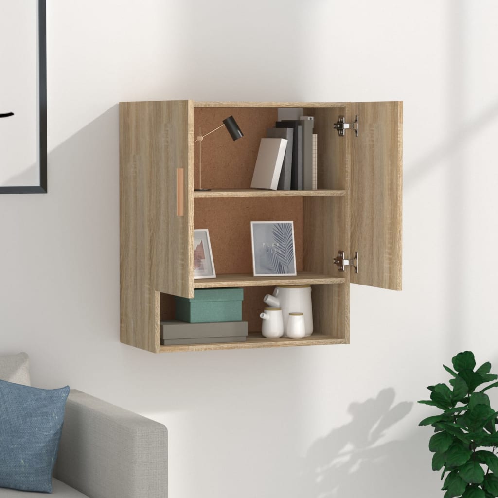 vidaXL Armario de pared madera contrachapada roble sonoma 60x31x70 cm