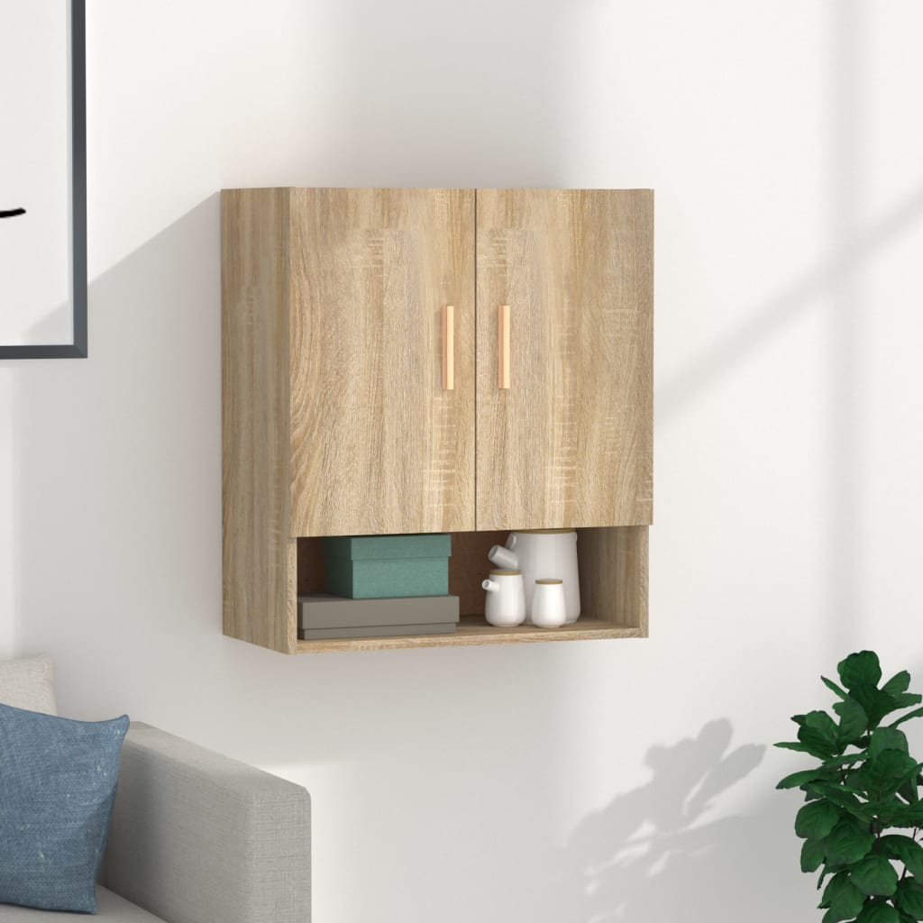 vidaXL Armario de pared madera contrachapada roble sonoma 60x31x70 cm