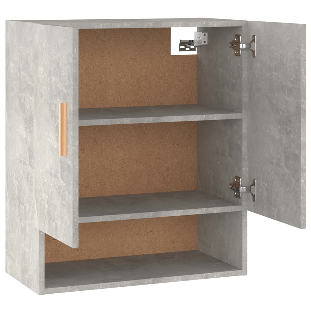 vidaXL Armario de pared madera contrachapada gris hormigón 60x31x70 cm