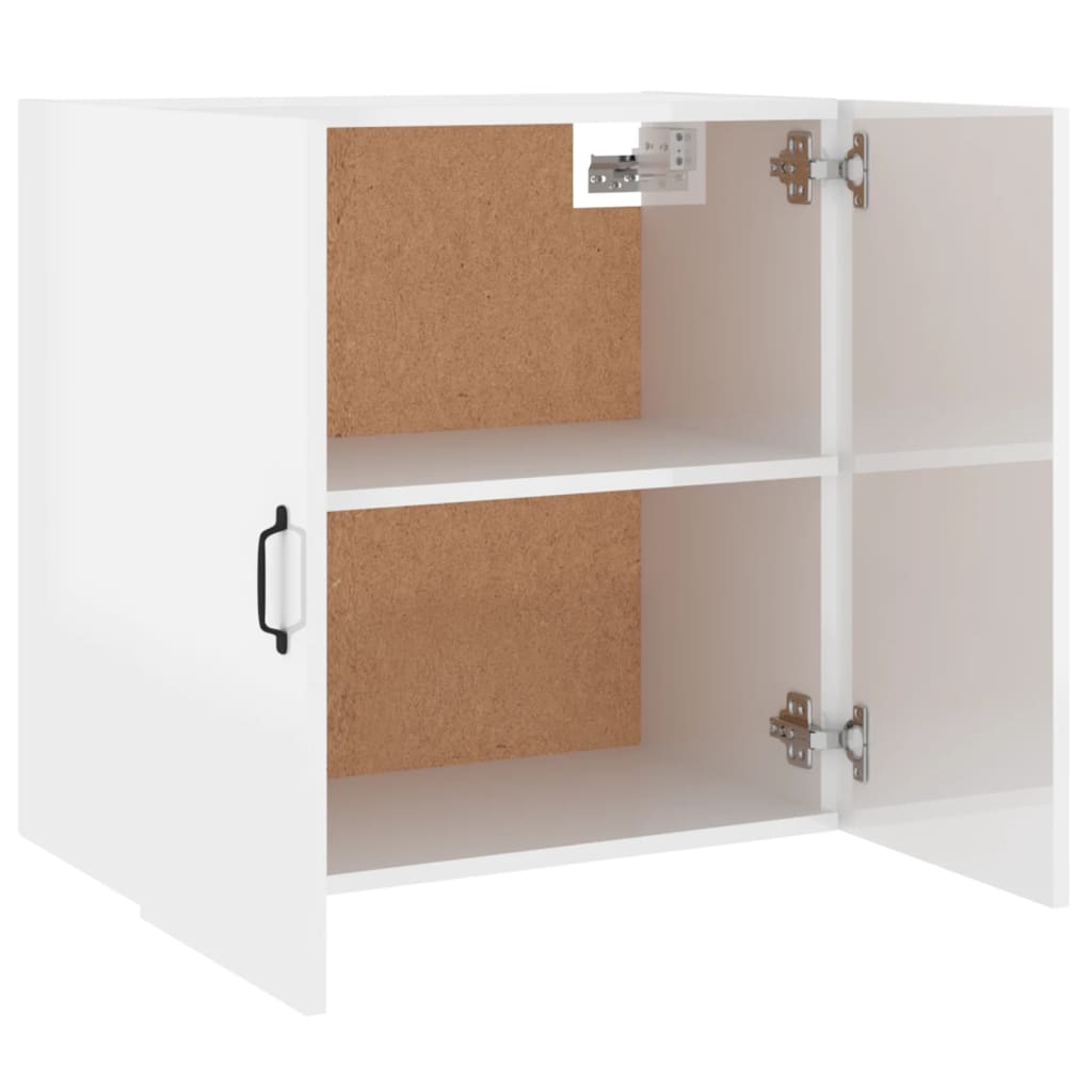 vidaXL Armario pared madera contrachapada blanco brillo 60x31x60 cm