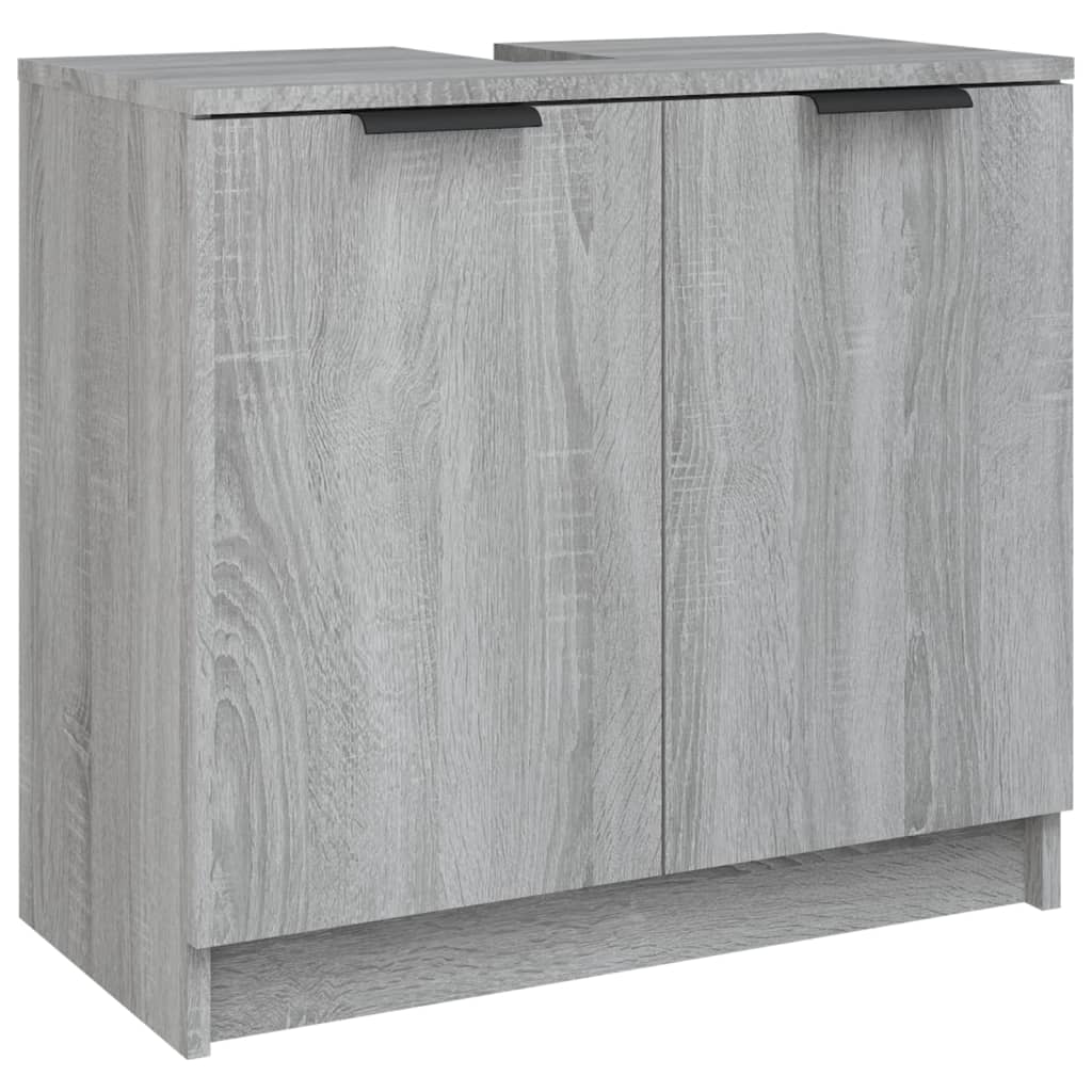 vidaXL Armario de baño madera contrachapada gris Sonoma 64,5x33,5x59cm