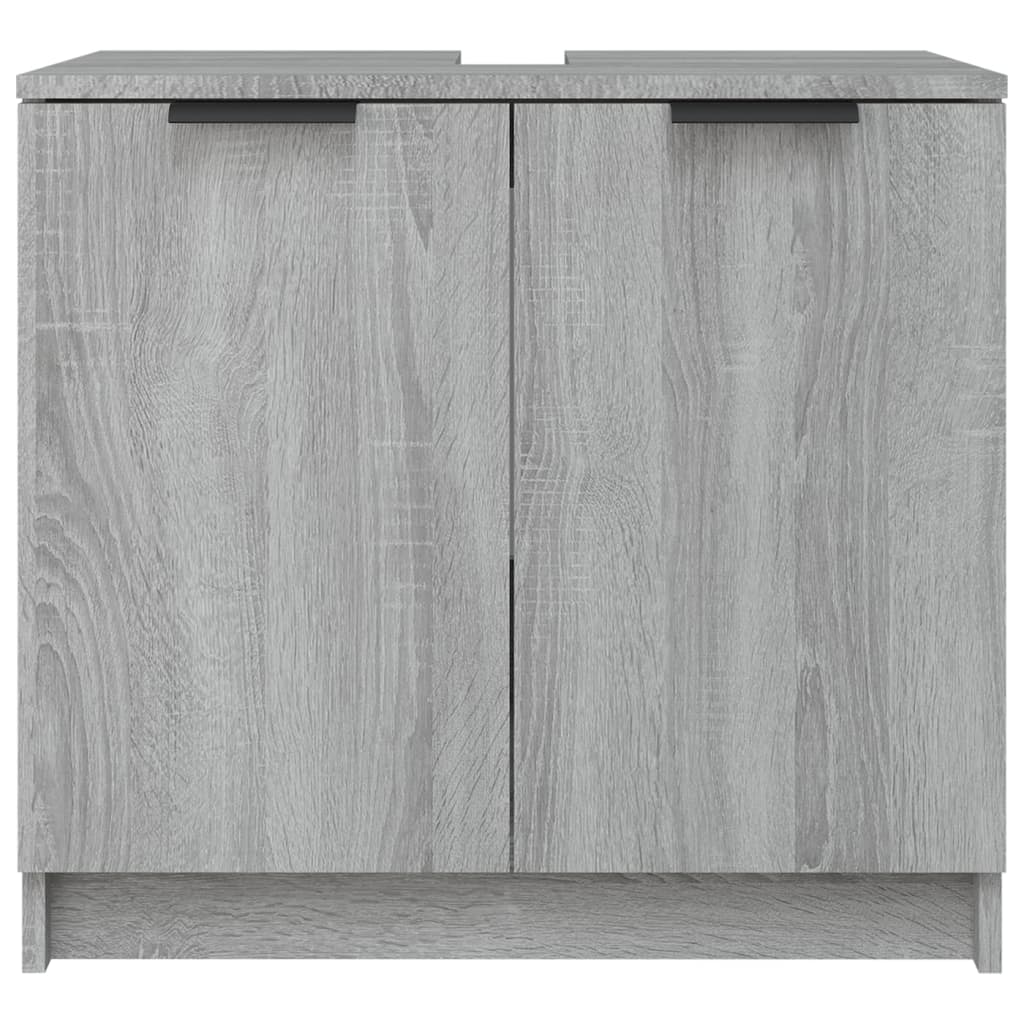 vidaXL Armario de baño madera contrachapada gris Sonoma 64,5x33,5x59cm