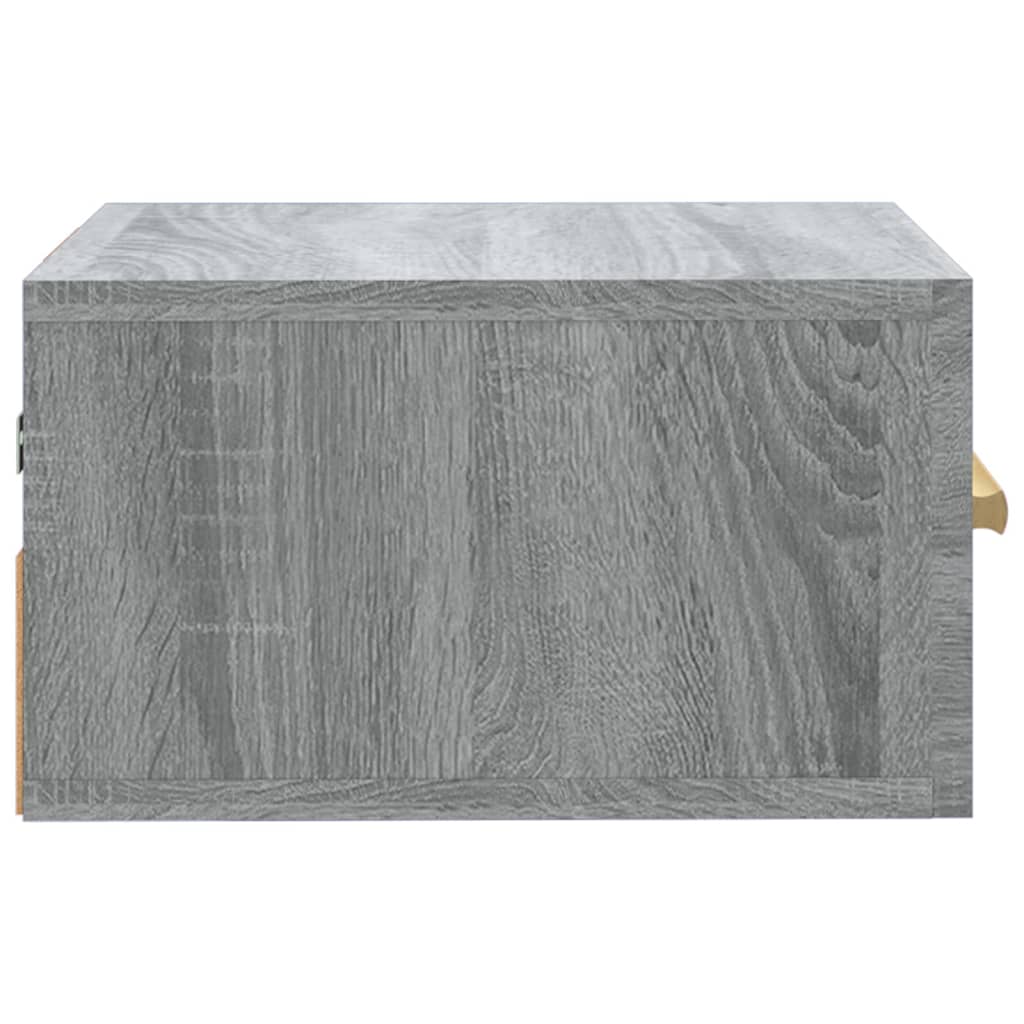 vidaXL Mesitas de noche de pared 2 uds color gris Sonoma 35x35x20 cm