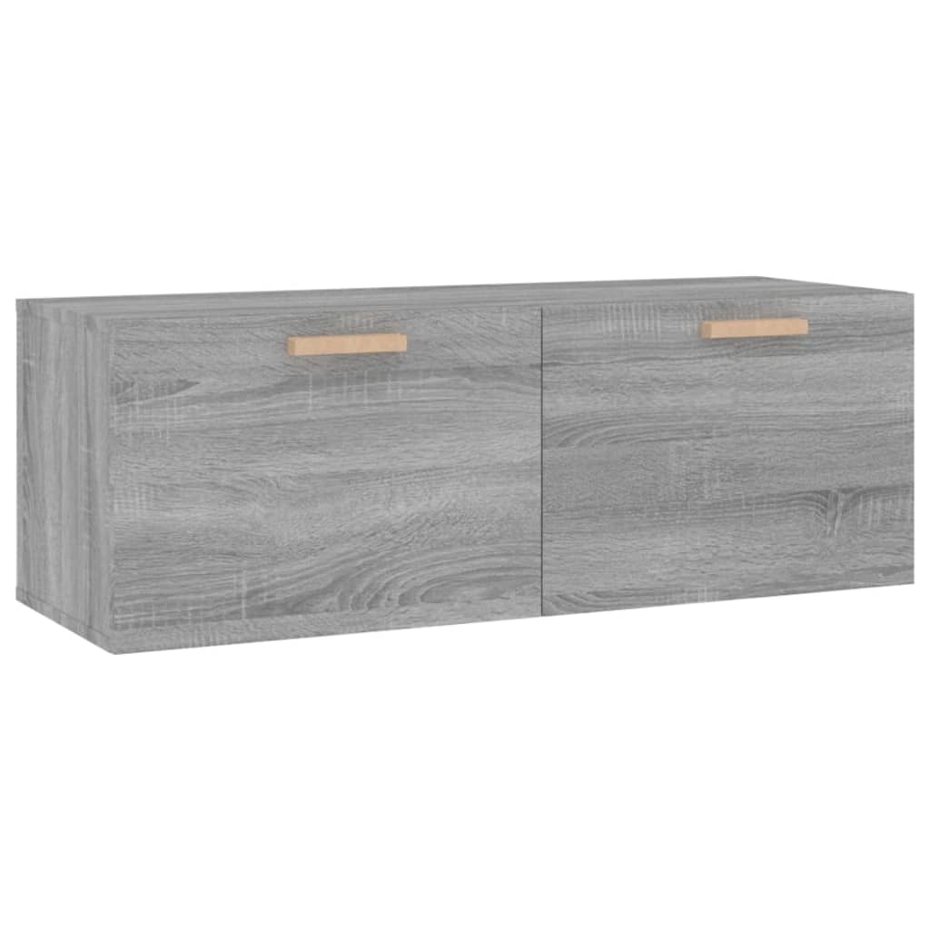 vidaXL Armario pared madera contrachapada gris Sonoma 100x36,5x35 cm