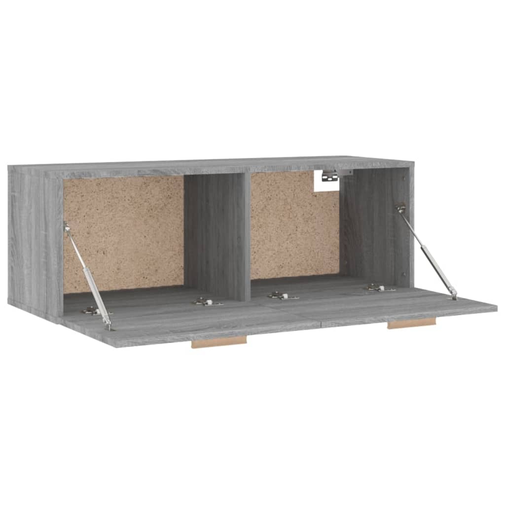 vidaXL Armario pared madera contrachapada gris Sonoma 100x36,5x35 cm