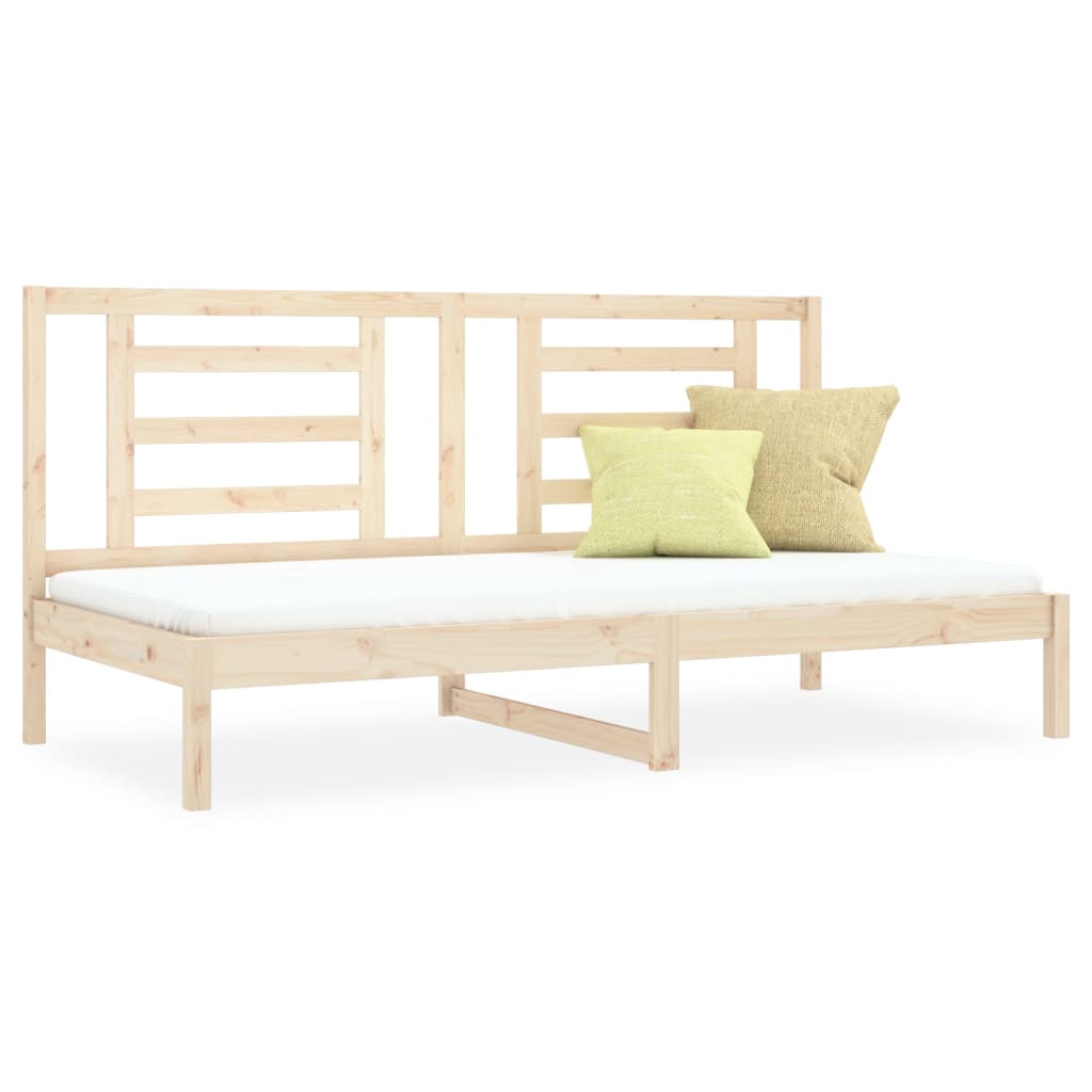 vidaXL Sofá cama sin colchón madera maciza de pino 90x200 cm