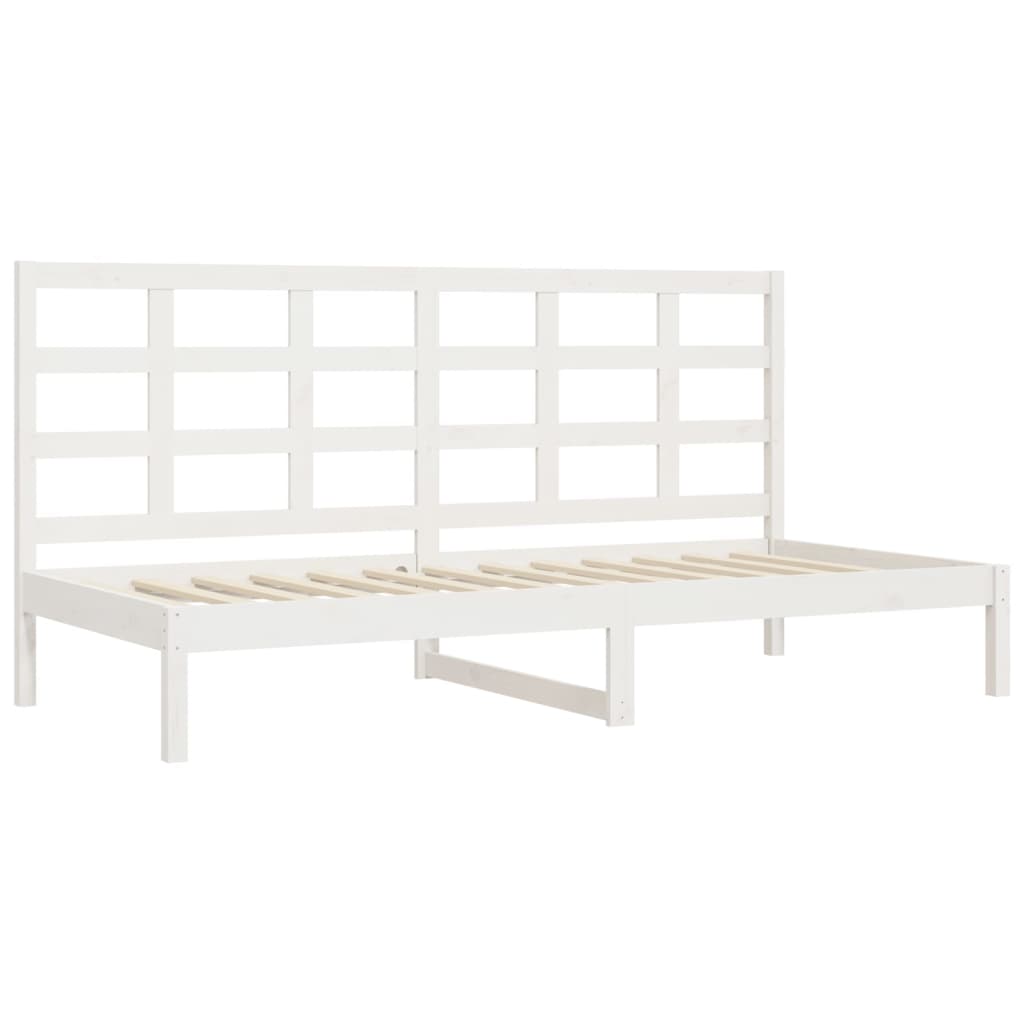 vidaXL Sofá cama sin colchón madera maciza de pino blanco 90x200 cm