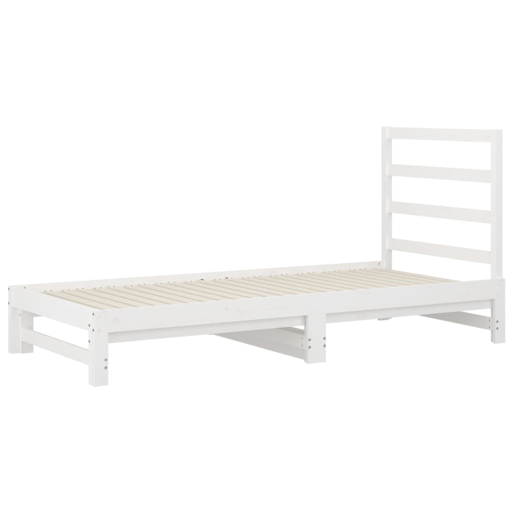 vidaXL Sofá cama extraíble sin colchón blanco 2x(90x200) cm