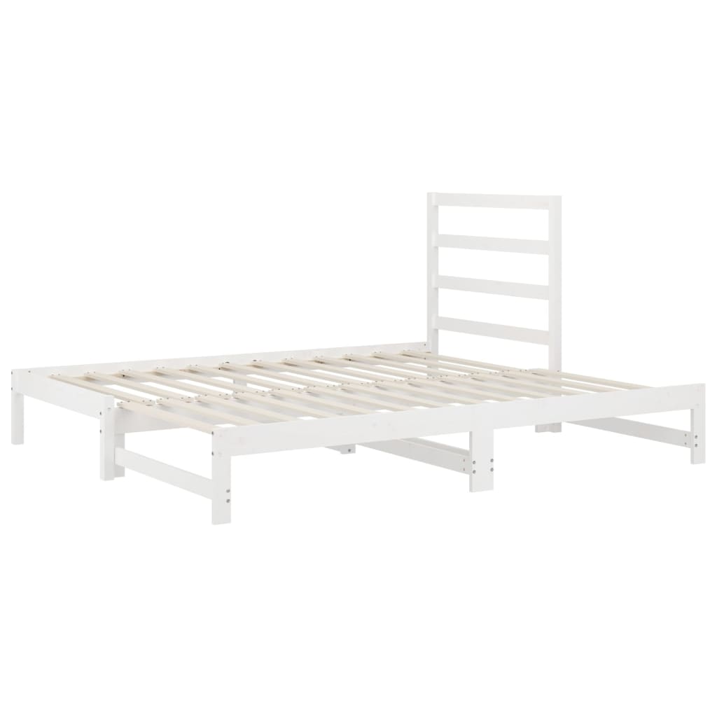 vidaXL Sofá cama extraíble sin colchón blanco 2x(90x200) cm