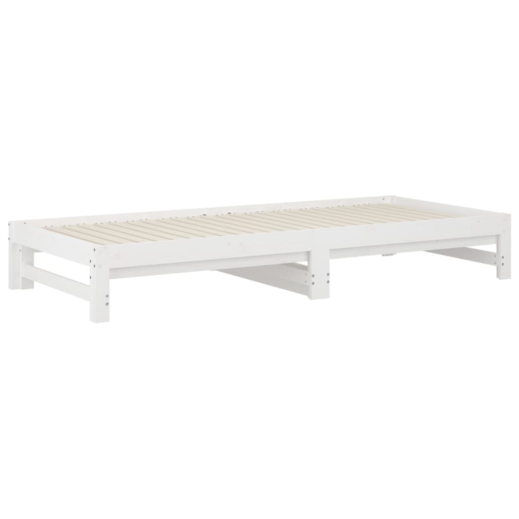 vidaXL Sofá cama extraíble sin colchón blanco 2x(90x200) cm