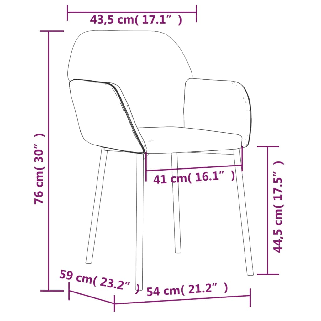 vidaXL Sillas de comedor 2 unidades cuero sintético y tela negro