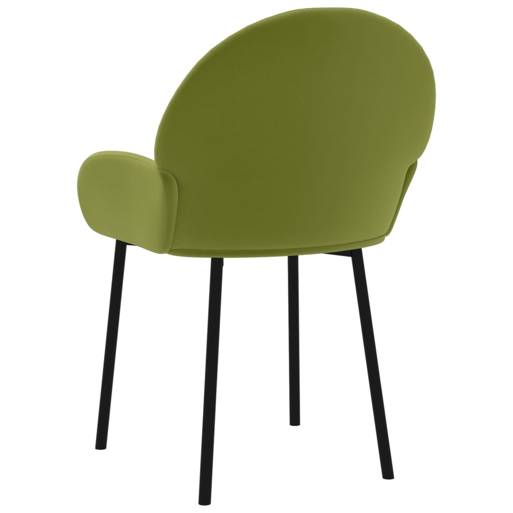 vidaXL Sillas de comedor 2 unidades terciopelo verde claro