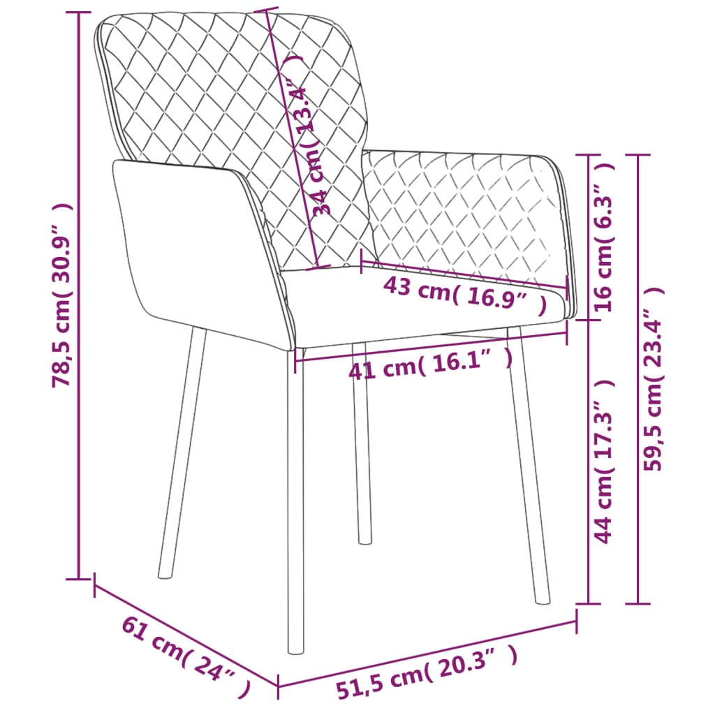 vidaXL Sillas de comedor 2 unidades terciopelo gris claro