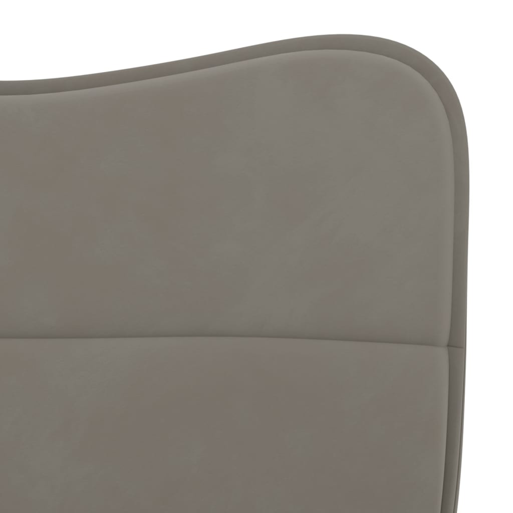 vidaXL Sillas de comedor 2 unidades terciopelo gris claro