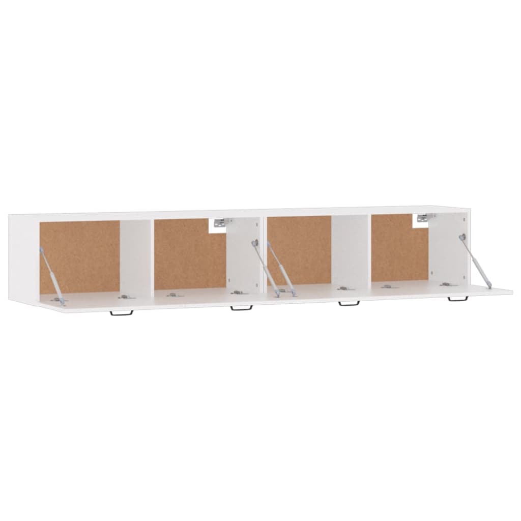 vidaXL Armarios de pared 2 uds contrachapada blanco 100x36,5x35 cm