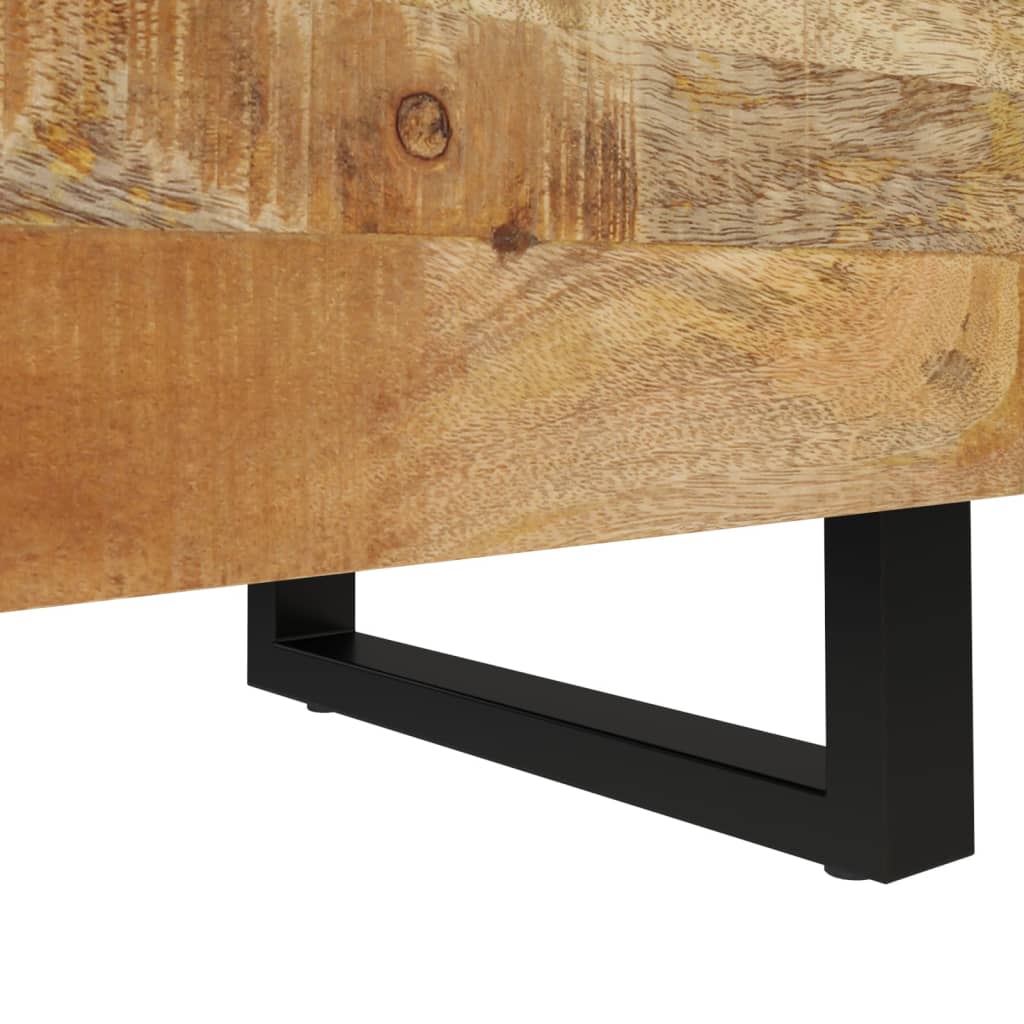 vidaXL Mesita de noche de madera maciza de mango 40x33x46 cm