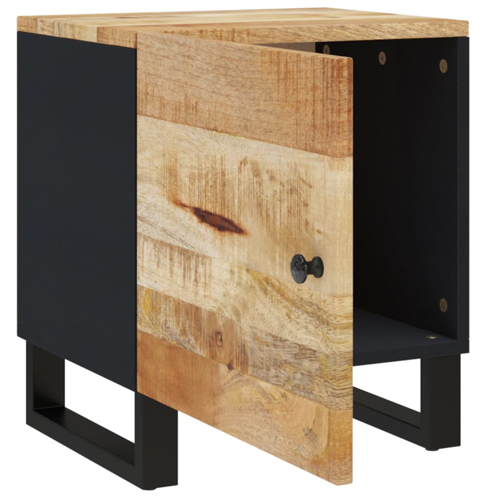 vidaXL Mesita de noche de madera maciza de mango 40x33x46 cm