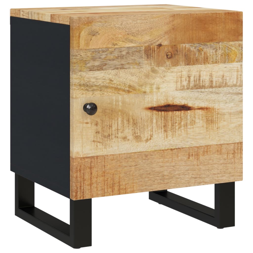 vidaXL Mesita de noche de madera maciza de mango 40x33x46 cm