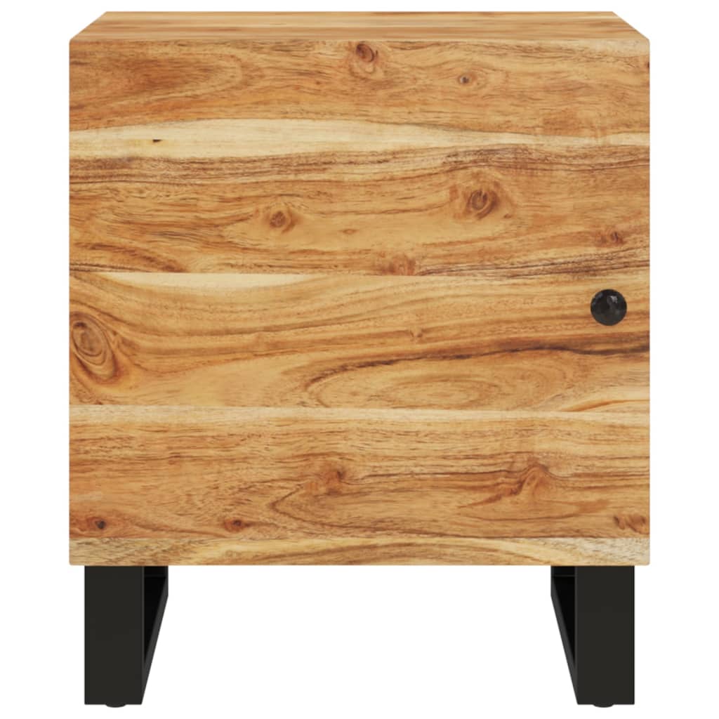 vidaXL Mesita de noche de madera maciza de acacia 40x33x46 cm