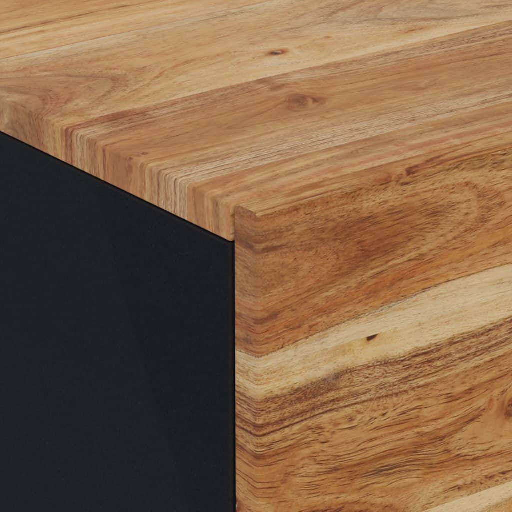 vidaXL Mesita de noche de madera maciza de acacia 40x33x46 cm