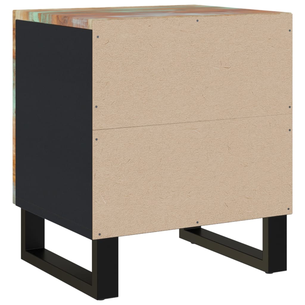 vidaXL Mesita de noche de madera maciza reciclada 40x33x46 cm