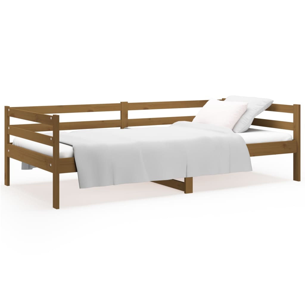 vidaXL Sofá cama sin colchón madera maciza pino marrón miel 90x190 cm