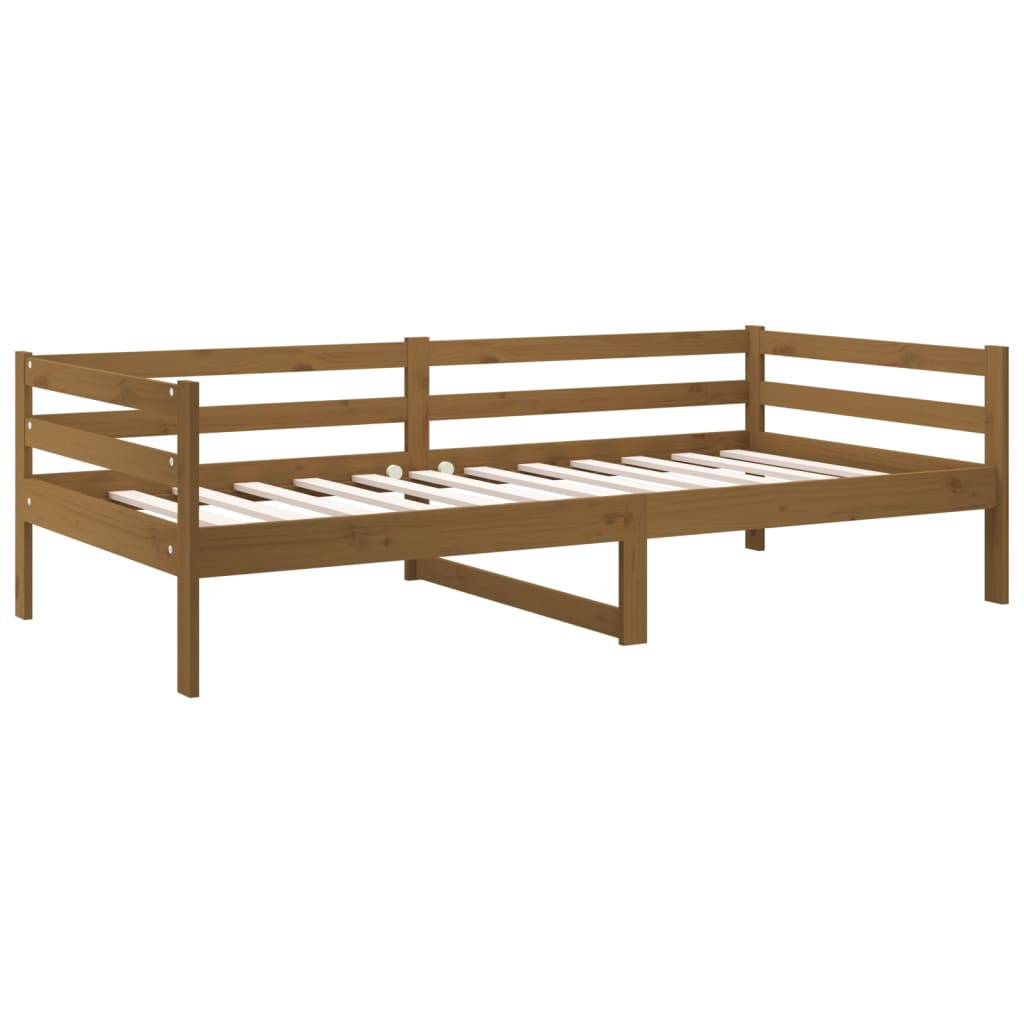 vidaXL Sofá cama sin colchón madera maciza pino marrón miel 90x190 cm