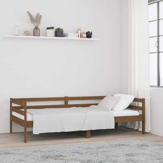 vidaXL Sofá cama sin colchón madera maciza pino marrón miel 90x190 cm