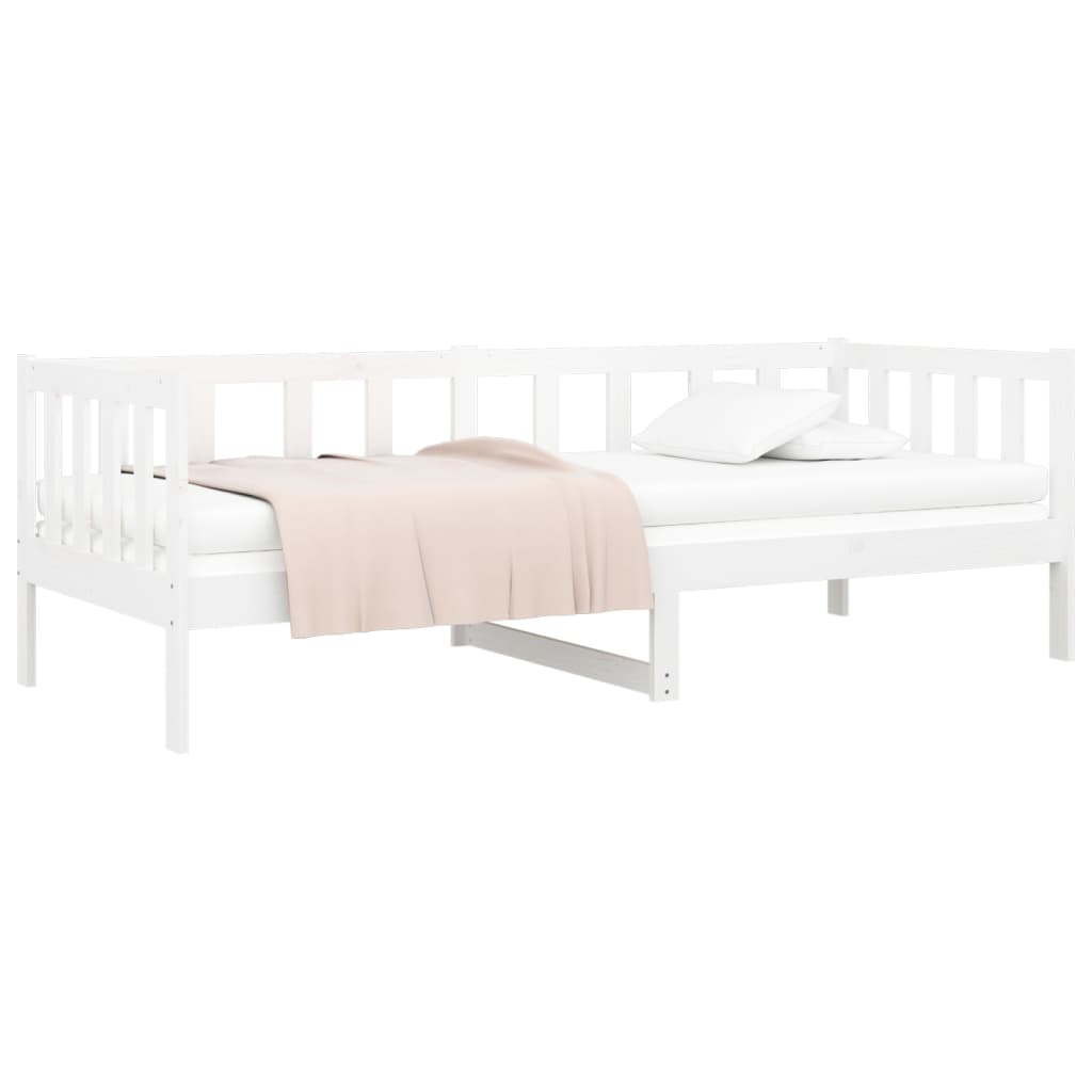 vidaXL Sofá cama sin colchón madera maciza de pino blanco 90x190 cm