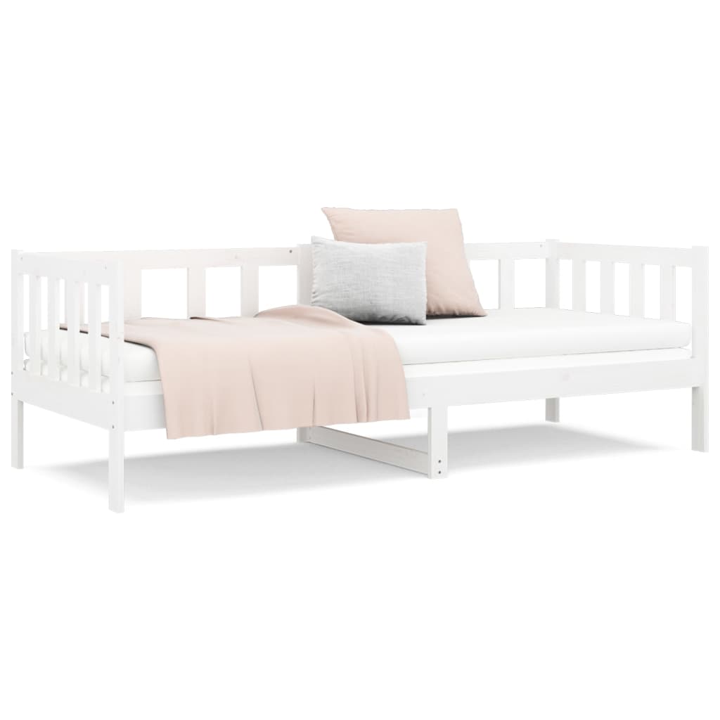 vidaXL Sofá cama sin colchón madera maciza de pino blanco 90x190 cm