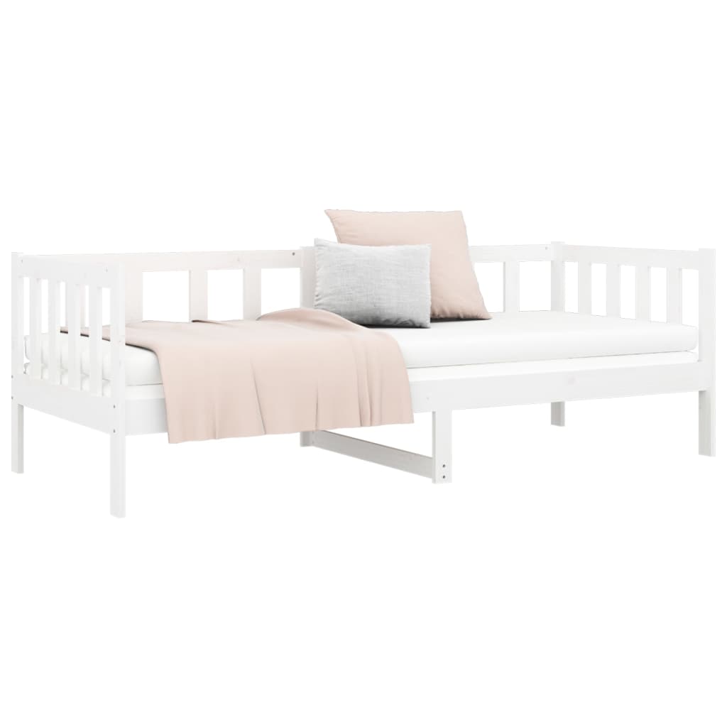 vidaXL Sofá cama sin colchón madera maciza de pino blanco 90x190 cm