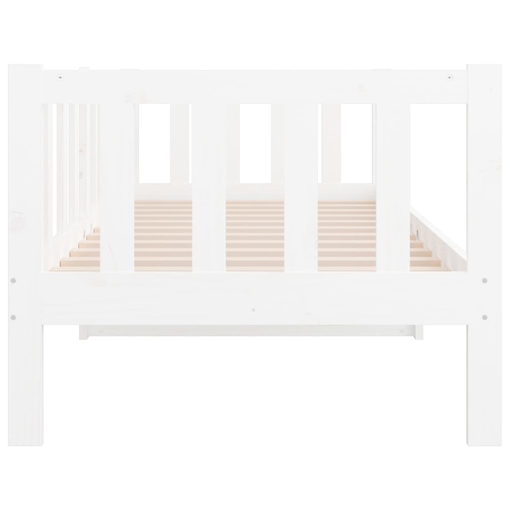 vidaXL Sofá cama sin colchón madera maciza de pino blanco 90x190 cm