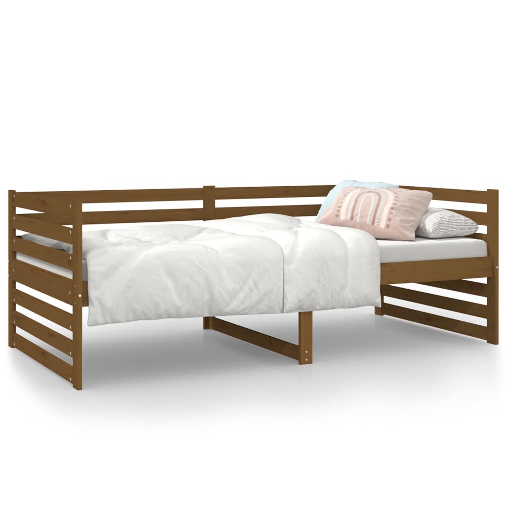 vidaXL Sofá cama sin colchón madera maciza pino marrón miel 90x190 cm