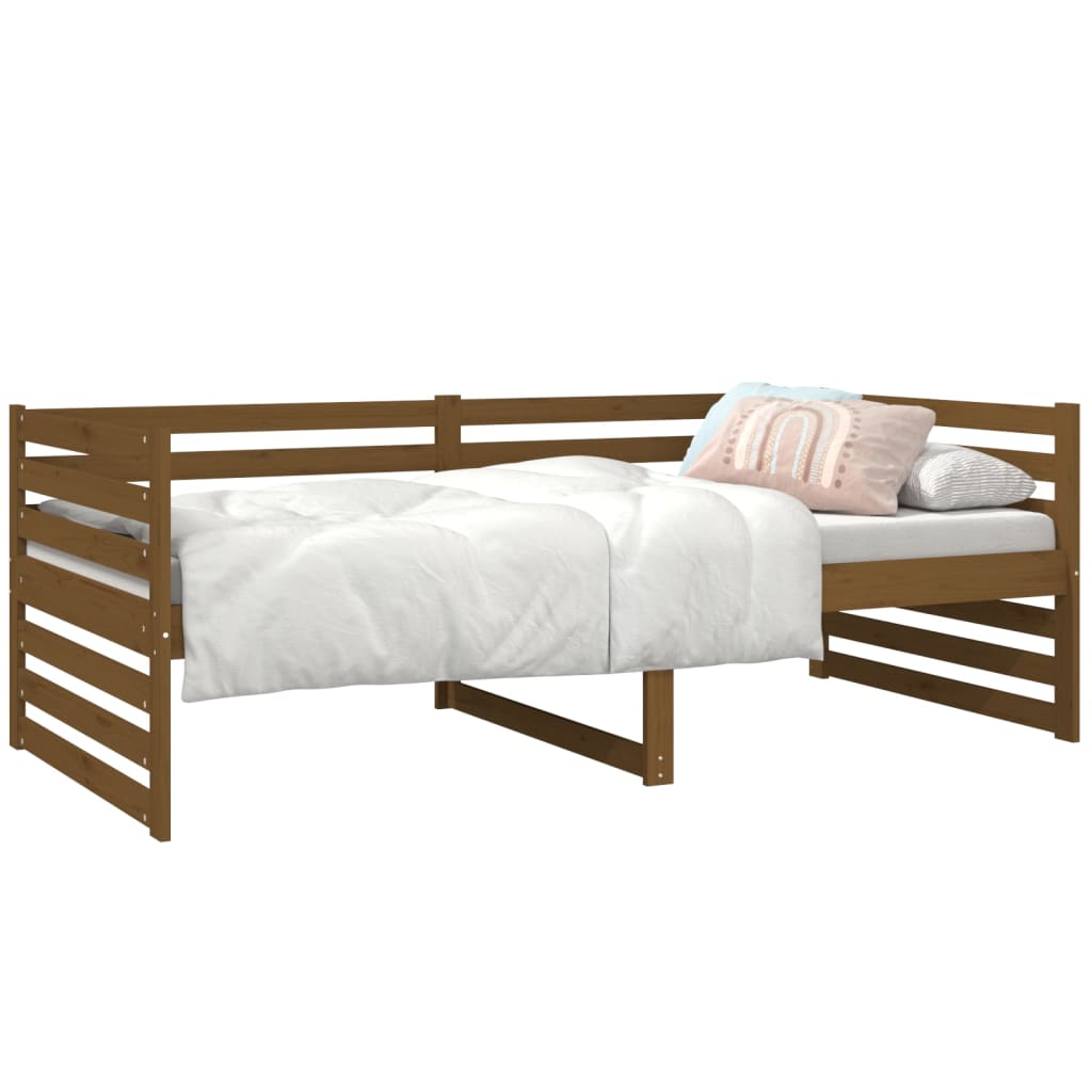 vidaXL Sofá cama sin colchón madera maciza pino marrón miel 90x190 cm