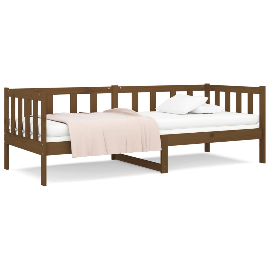 vidaXL Sofá cama sin colchón madera maciza pino marrón miel 80x200 cm