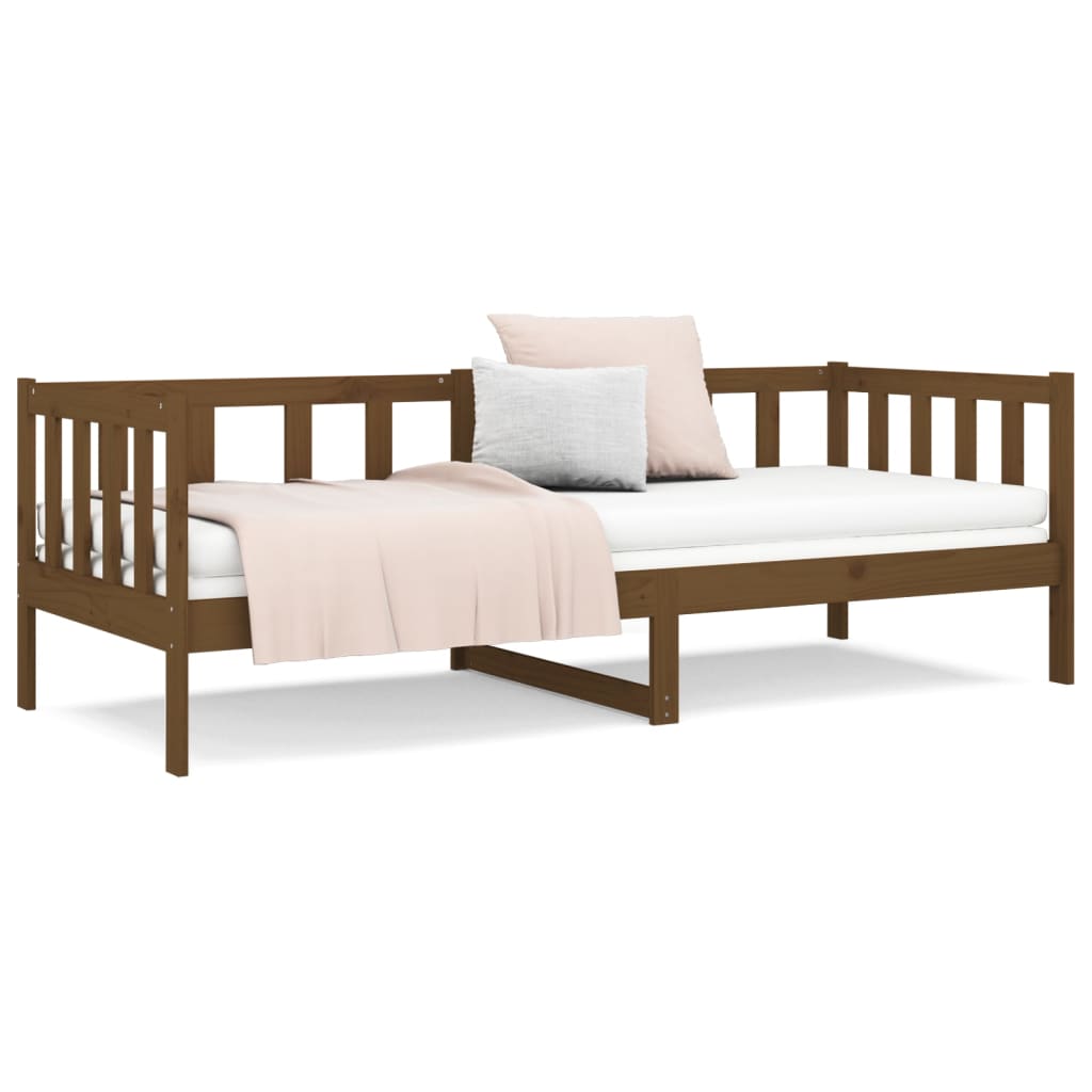 vidaXL Sofá cama sin colchón madera maciza pino marrón miel 80x200 cm