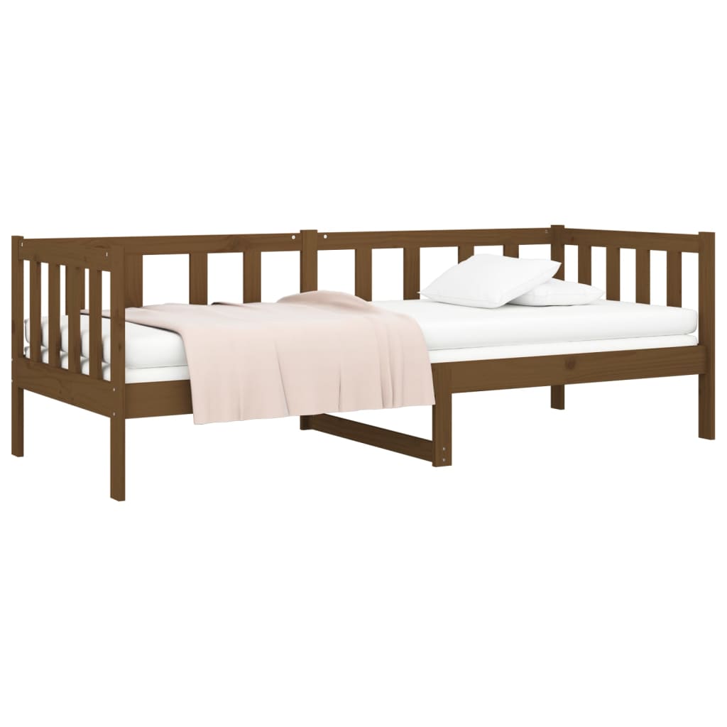 vidaXL Sofá cama sin colchón madera maciza pino marrón miel 80x200 cm