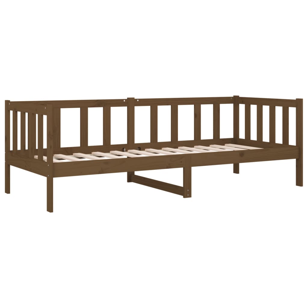 vidaXL Sofá cama sin colchón madera maciza pino marrón miel 80x200 cm