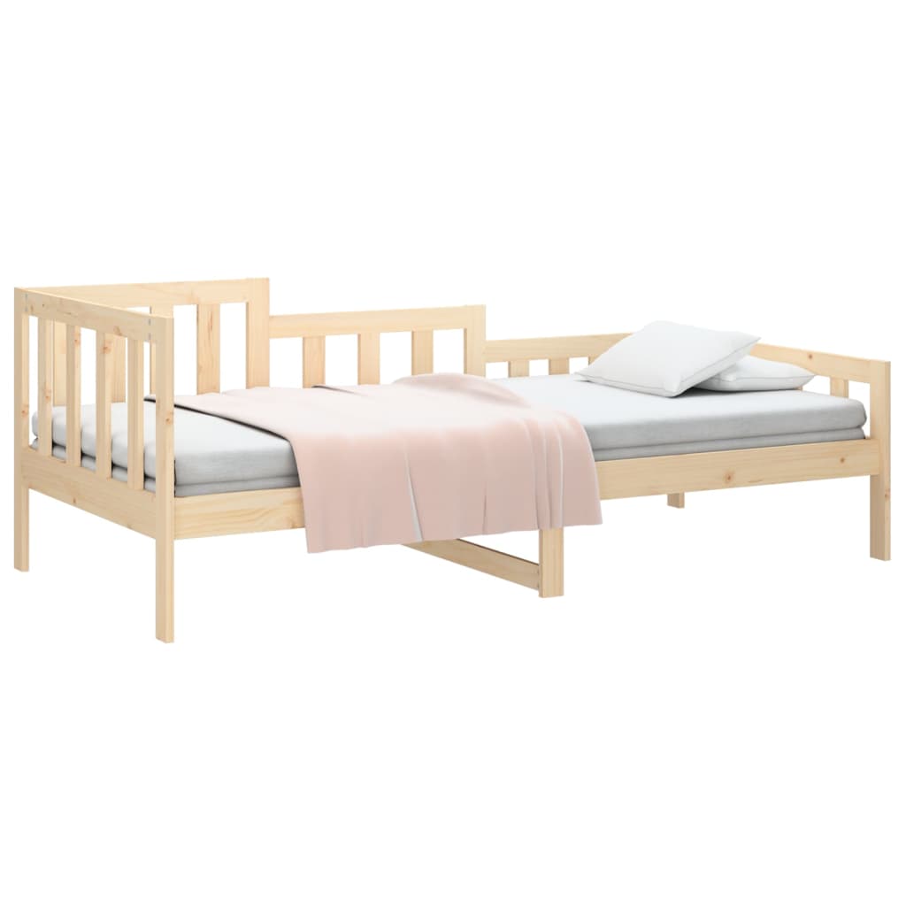 vidaXL Sofá cama sin colchón madera maciza de pino 90x200 cm