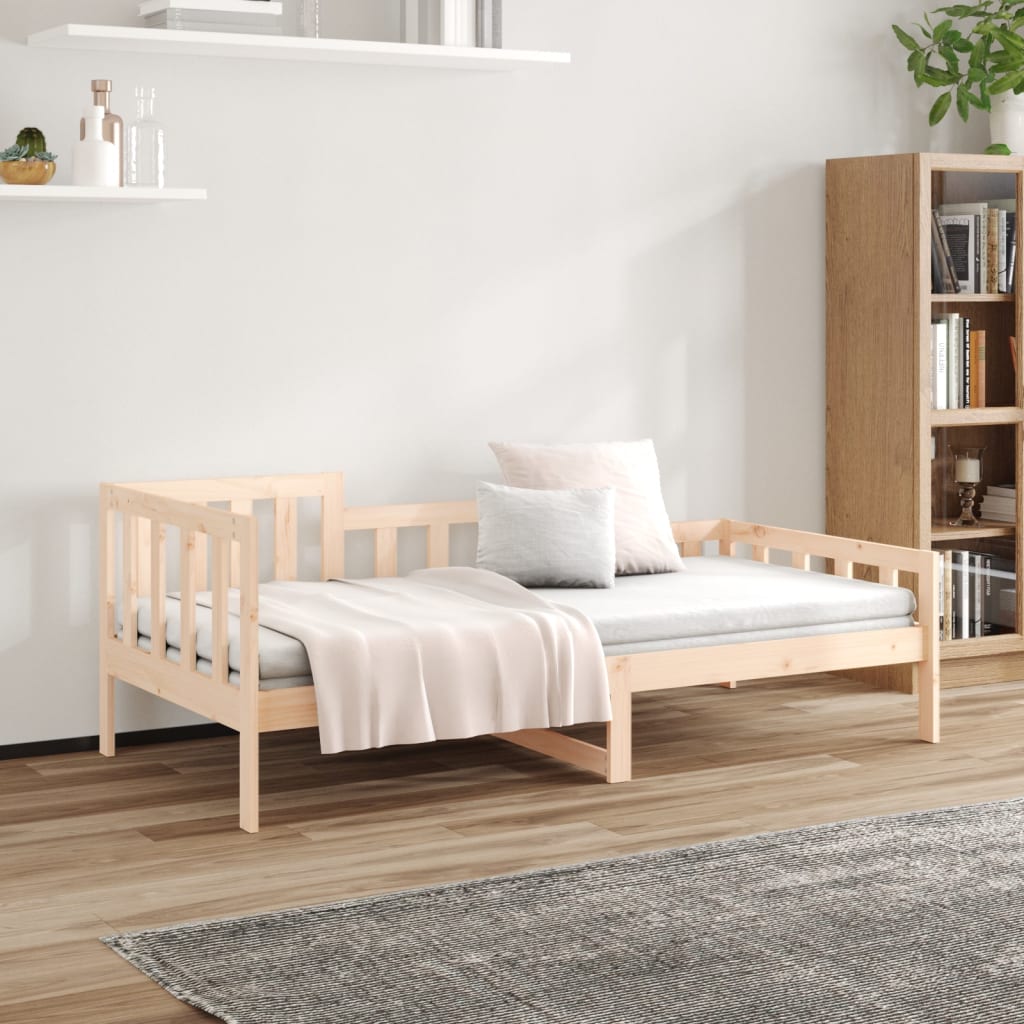 vidaXL Sofá cama sin colchón madera maciza de pino 90x200 cm