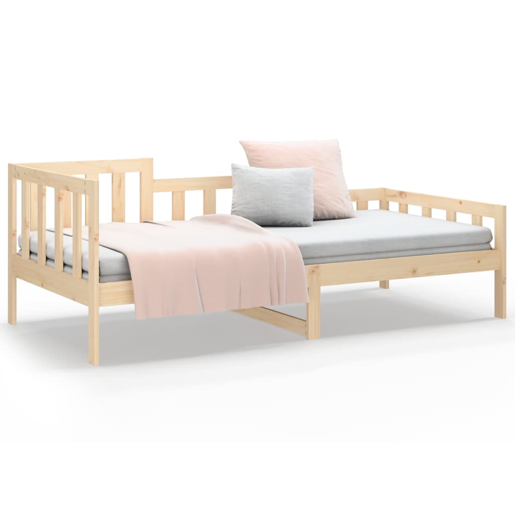 vidaXL Sofá cama sin colchón madera maciza de pino 90x200 cm