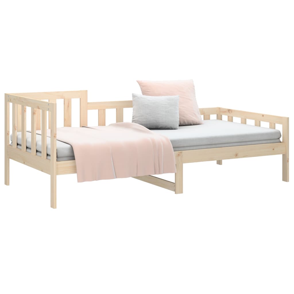 vidaXL Sofá cama sin colchón madera maciza de pino 90x200 cm