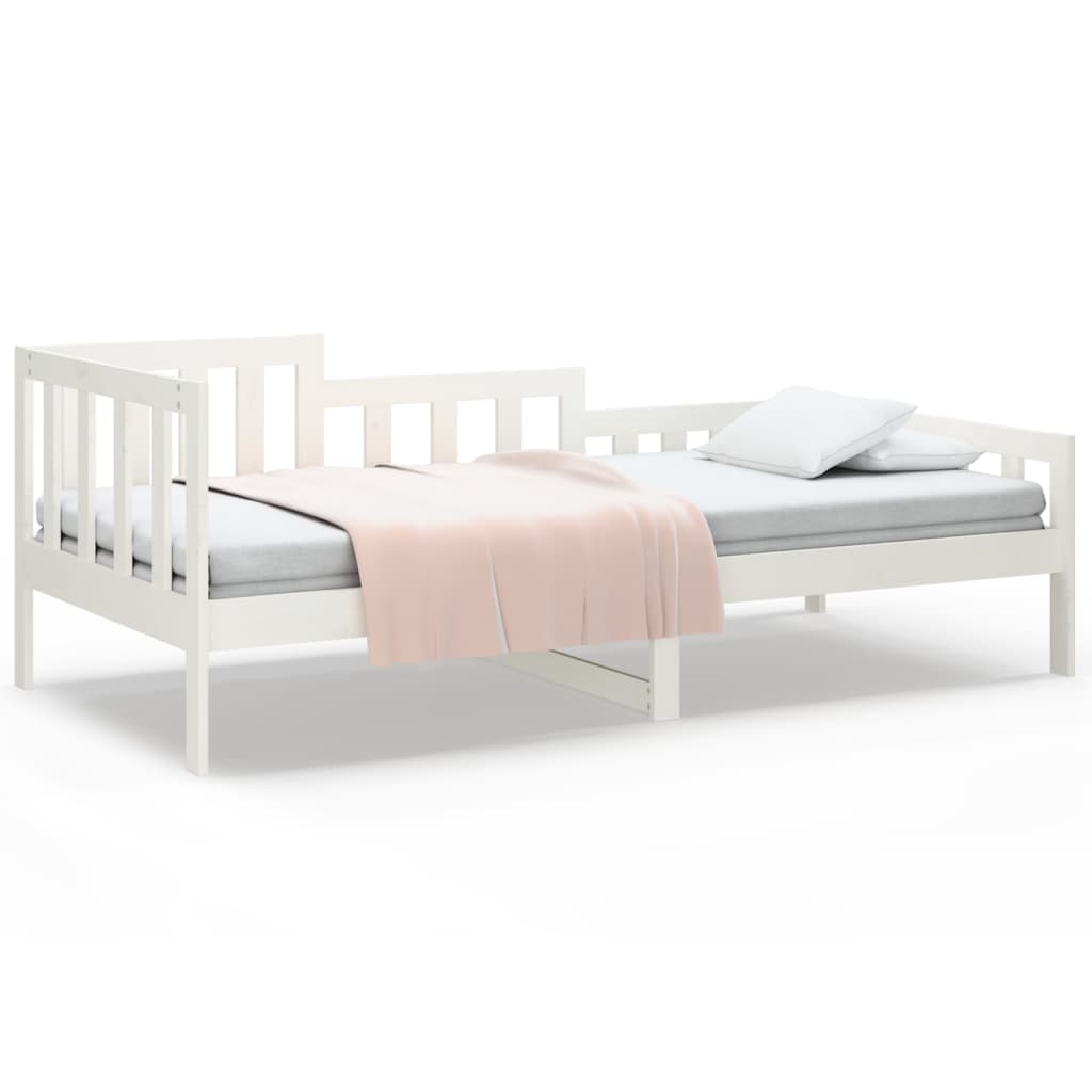 vidaXL Sofá cama sin colchón madera maciza de pino blanco 90x190 cm