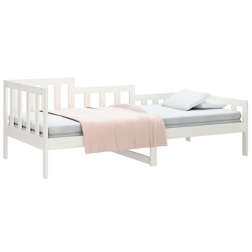 vidaXL Sofá cama sin colchón madera maciza de pino blanco 90x190 cm