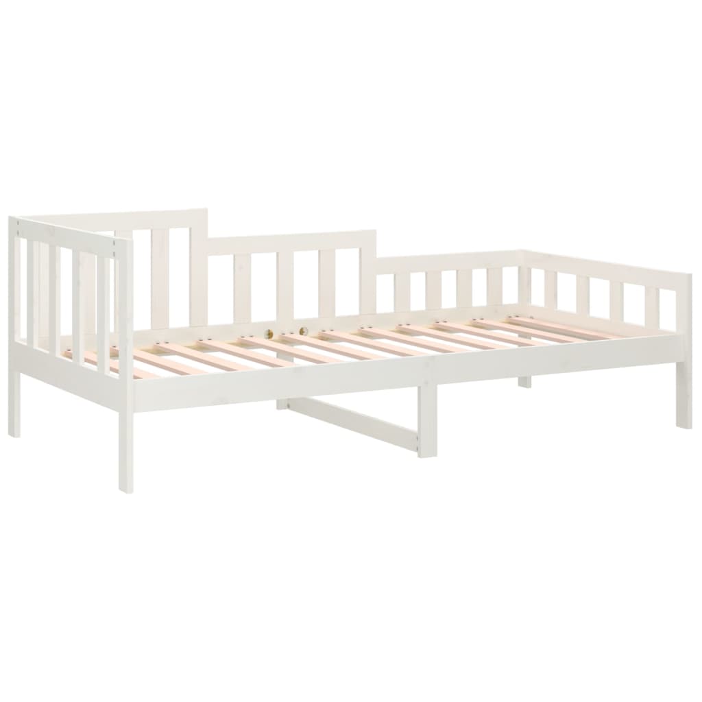 vidaXL Sofá cama sin colchón madera maciza de pino blanco 90x190 cm